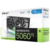 Carte graphique GeForce RTX5060 Ti OC à deux ventilateurs GDDR7 de 8 Go de PNY