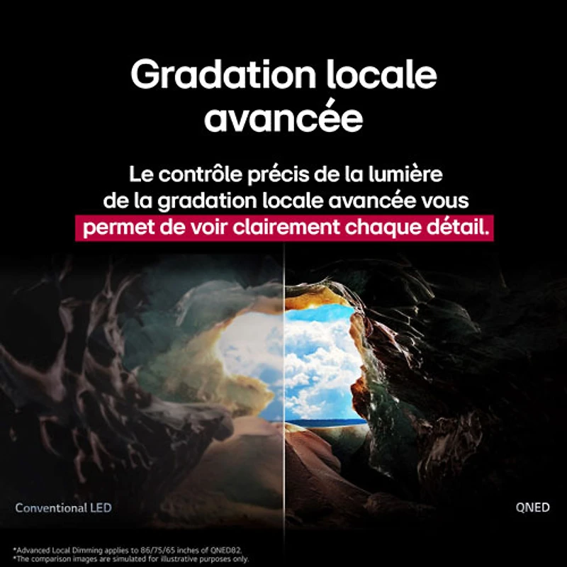 Téléviseur intelligent mini-DEL HDR UHD 4K QNED AI QNED80 de 43 po de LG (43QNED80AUA) - 2025