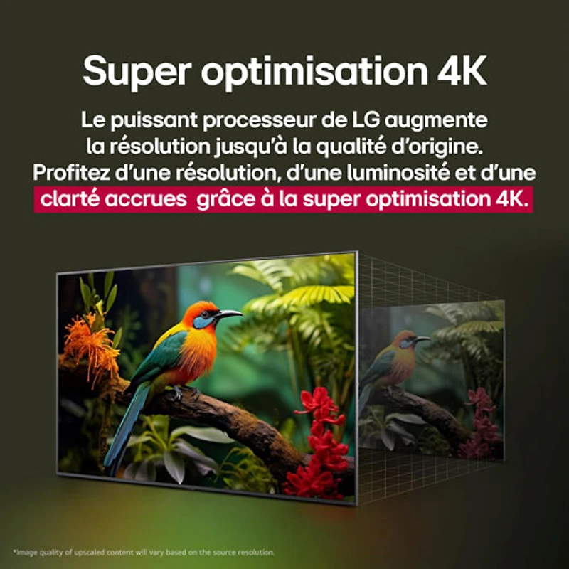 Téléviseur intelligent mini-DEL HDR UHD 4K QNED AI QNED80 de 43 po de LG (43QNED80AUA) - 2025