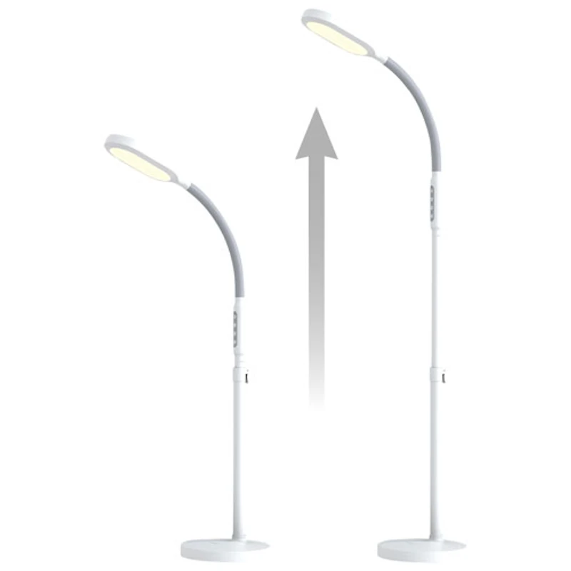 Lampadaire de luminothérapie 2-en-1 HappyLight Duo de Verilux - Blanc