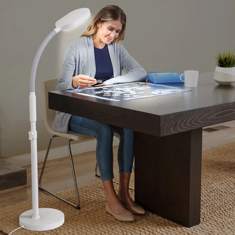 Verilux HappyLight Duo 2-in-1 Light Therapy Floor Lamp - White