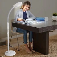 Verilux HappyLight Duo 2-in-1 Light Therapy Floor Lamp - White