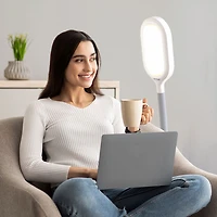 Verilux HappyLight Duo 2-in-1 Light Therapy Floor Lamp - White