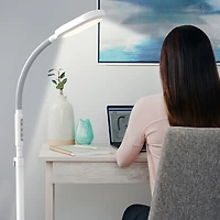 Verilux HappyLight Duo 2-in-1 Light Therapy Floor Lamp - White