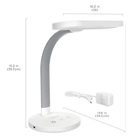Verilux HappyLight Duo 2-in-1 Light Therapy Desk Lamp - White