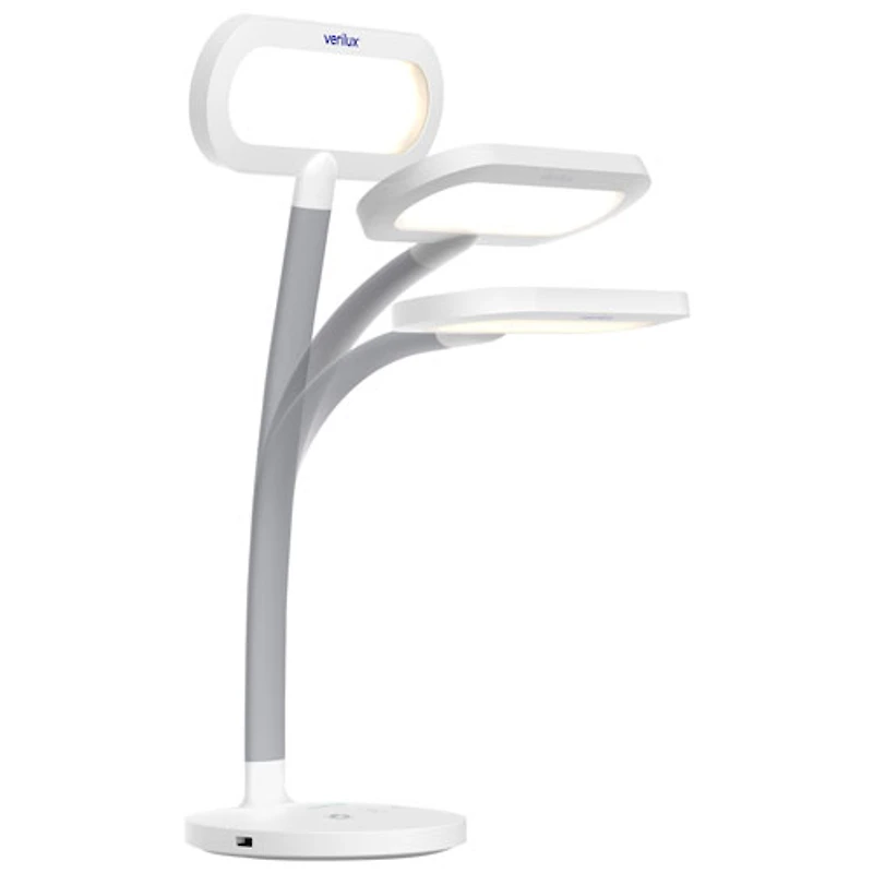 Verilux HappyLight Duo 2-in-1 Light Therapy Desk Lamp - White