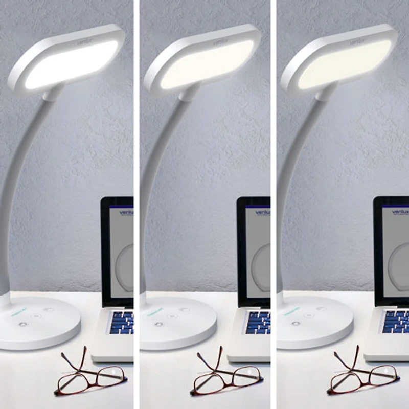 Verilux HappyLight Duo 2-in-1 Light Therapy Desk Lamp - White