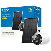 Caméra de surveillance à énergie solaire d'intérieur et d'extérieur sans fil 2K Tapo C425 de TP-Link
