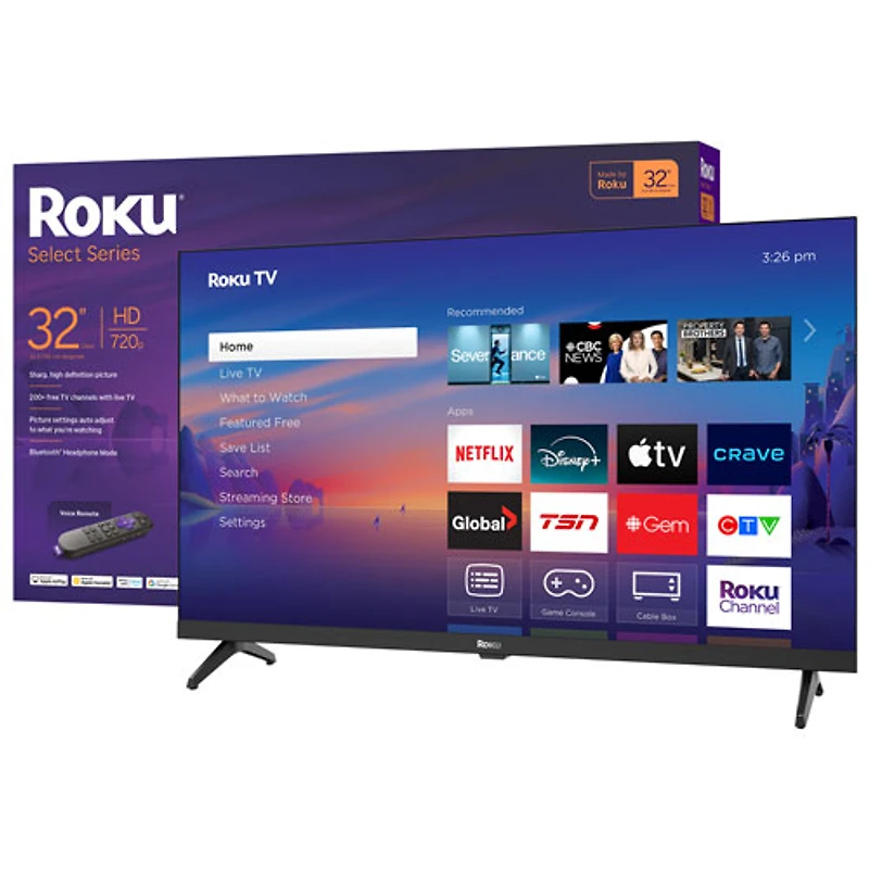 Roku 32" R2D5CA Select 720p HD LCD Roku Smart TV (32R2D5CA) - 2025