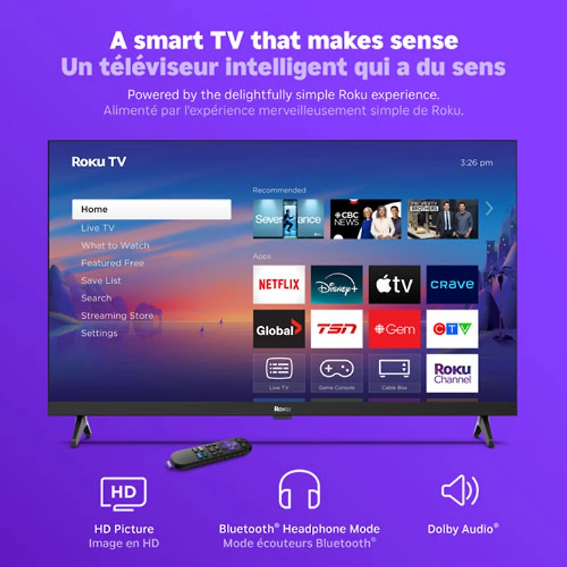 Roku 32" R2D5CA Select 720p HD LCD Roku Smart TV (32R2D5CA) - 2025