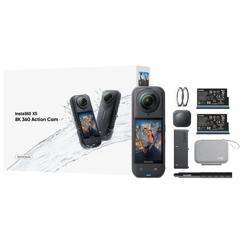 Ensemble d'articles essentiels pour la caméra de sport étanche 8K 360° X5 d'Insta360