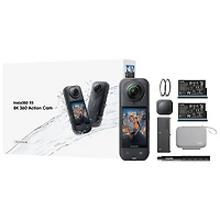 Ensemble d'articles essentiels pour la caméra de sport étanche 8K 360° X5 d'Insta360