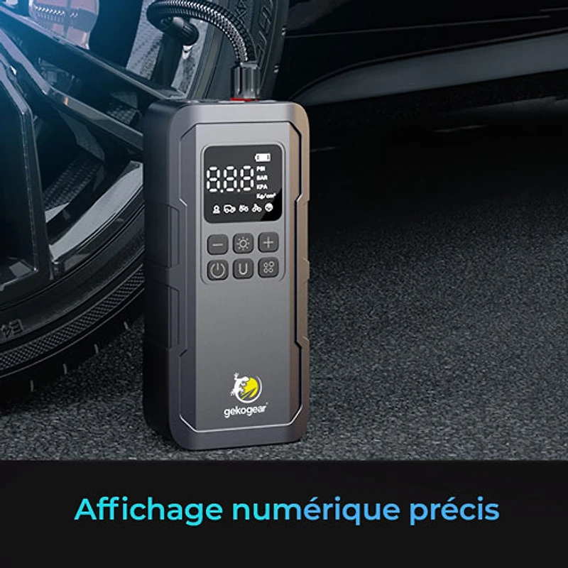 Pompe à air portative AirFlux 100 de GekoGear avec chargeur portable