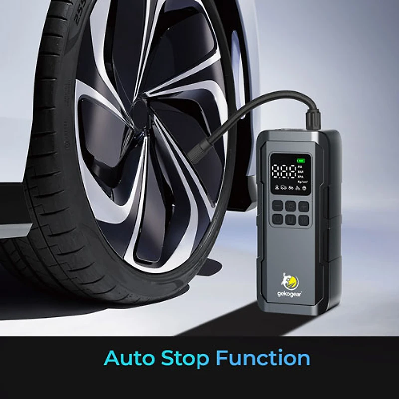 GekoGear AirFlux 100 Portable Air Pump with Power Bank