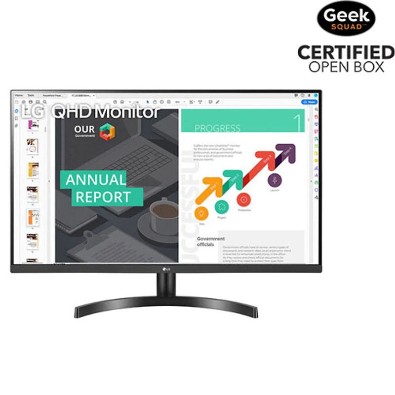 Boîte ouverte - Moniteur de jeu FreeSync ACL IPS HD intégrale 75 Hz de 31,5 po de LG (32QN600-B)