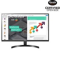 Boîte ouverte - Moniteur de jeu FreeSync ACL IPS HD intégrale 75 Hz de 31,5 po de LG (32QN600-B)