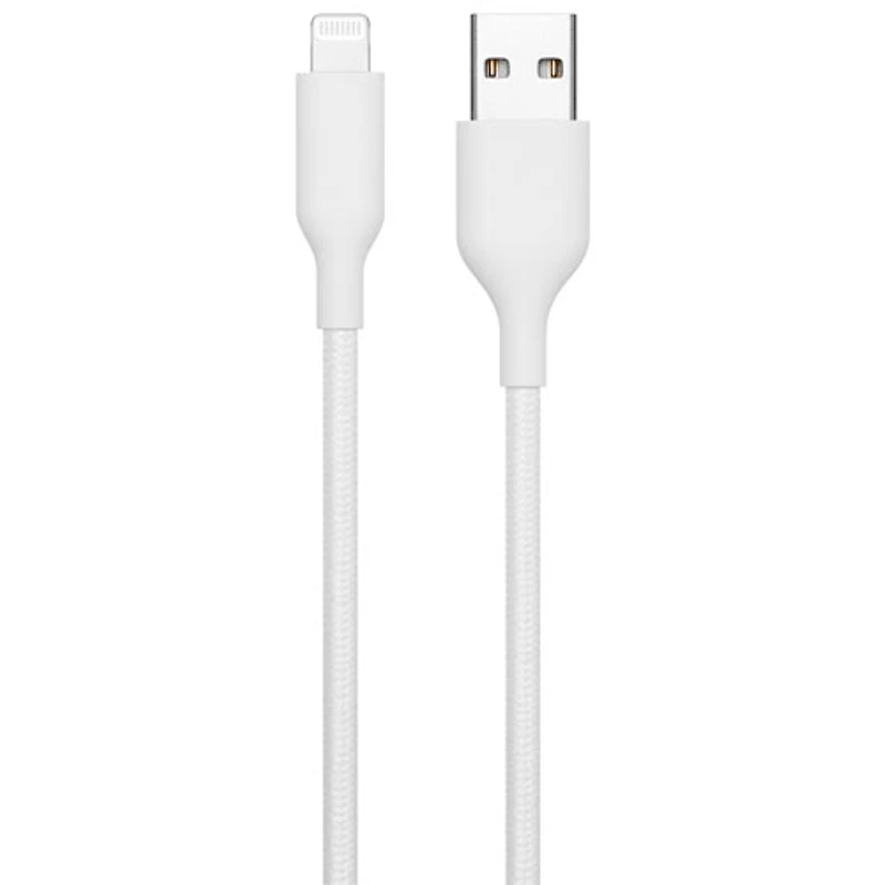Câble tissé USB-A à Lightning de 1,2 m (3,9 pi) de Best Buy Essentials (BE-MCA4ALW-C) - Exclusivité Best Buy