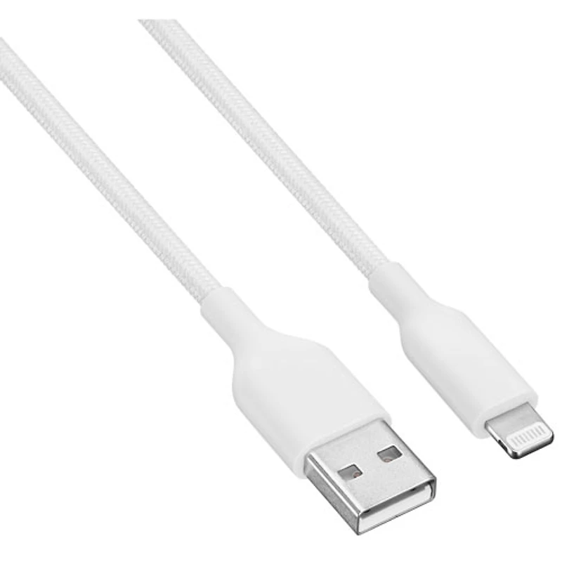 Câble tissé USB-A à Lightning de 1,2 m (3,9 pi) de Best Buy Essentials (BE-MCA4ALW-C) - Exclusivité Best Buy