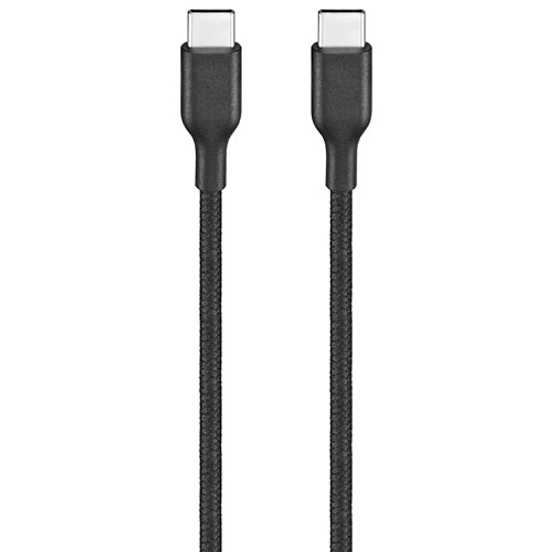 Câble tissé USB-C de 1,8 m (5,9 pi) de Best Buy Essentials (BE-MCA6CCB-C) - Noir - Exclusivité Best Buy