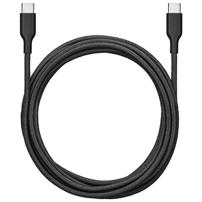 Câble tissé USB-C de 1,8 m (5,9 pi) de Best Buy Essentials (BE-MCA6CCB-C) - Noir - Exclusivité Best Buy