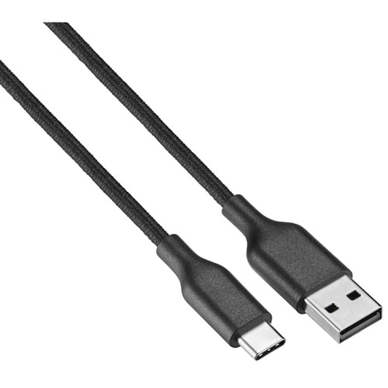 Câble tissé USB-C à USB-A de 3 m (9,8 pi) de Best Buy Essentials (BE-MCA10CAB-C) - Noir - Exclusivité Best Buy