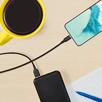 Câble tissé USB-C à USB-A de 3 m (9,8 pi) de Best Buy Essentials (BE-MCA10CAB-C) - Noir - Exclusivité Best Buy