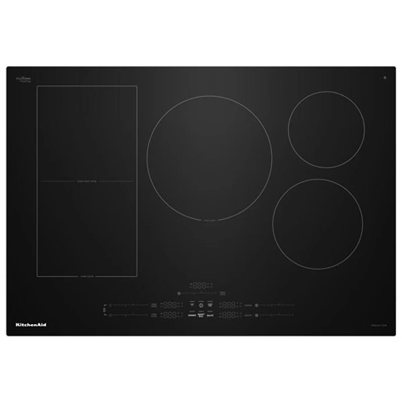 Surface de cuisson à induction Temp Cook à 5 éléments de 30 po de KitchenAid (KCIT730SBL) - Noir
