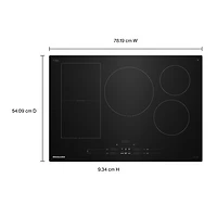 Surface de cuisson à induction Temp Cook à 5 éléments de 30 po de KitchenAid (KCIT730SBL) - Noir