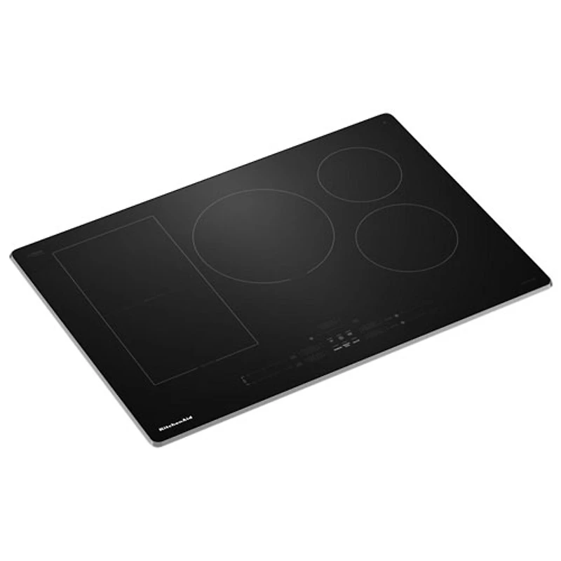 KitchenAid 30" 5-Element Temp Cook Induction Cooktop (KCIT730SSS) - Black Glass/Stainless Steel