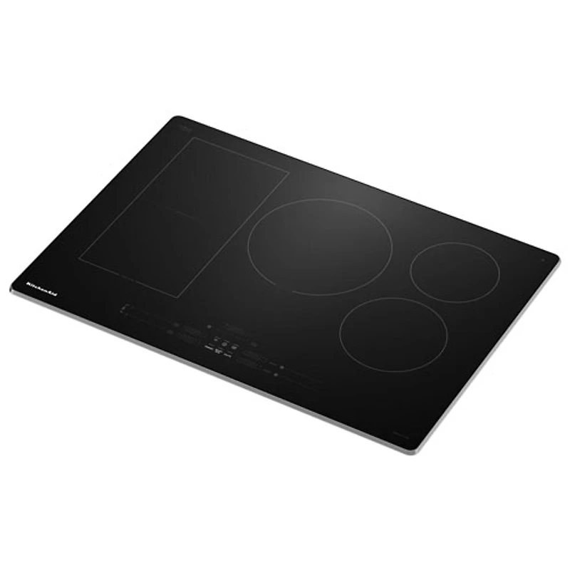 KitchenAid 30" 5-Element Temp Cook Induction Cooktop (KCIT730SSS) - Black Glass/Stainless Steel
