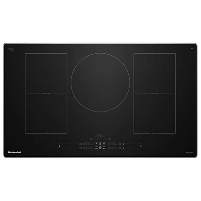KitchenAid 36" 5-Element Temp Cook Induction Cooktop (KCIT736SSS) - Black Glass/Stainless Steel
