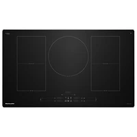 KitchenAid 36" 5-Element Temp Cook Induction Cooktop (KCIT736SSS) - Black Glass/Stainless Steel