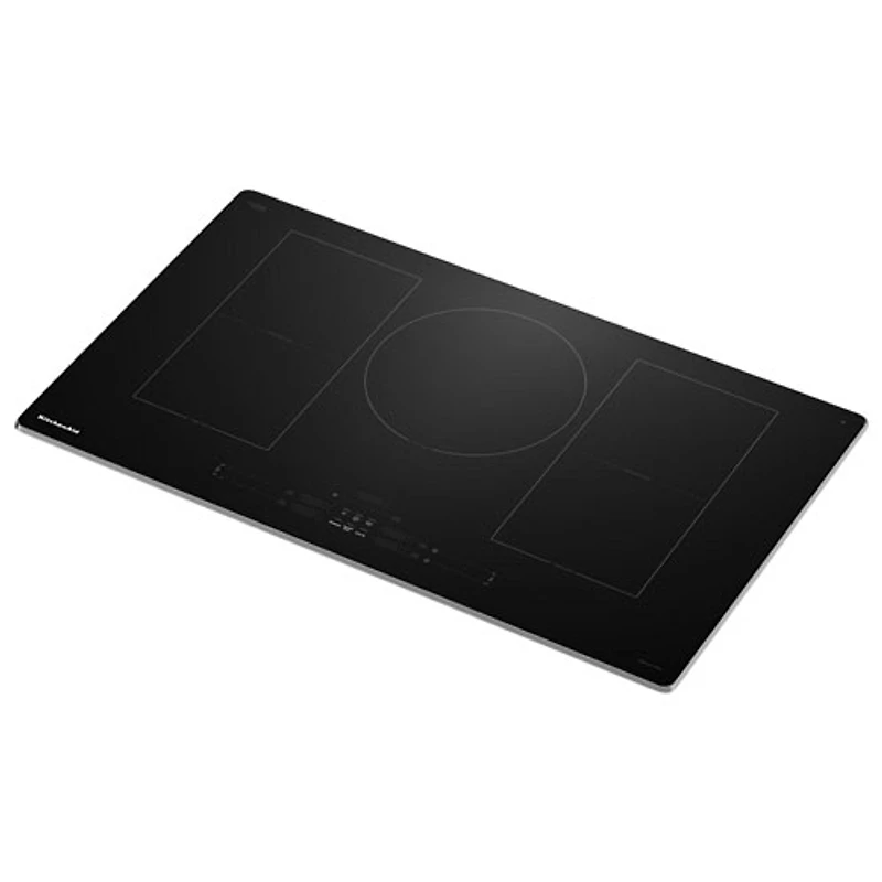 KitchenAid 36" 5-Element Temp Cook Induction Cooktop (KCIT736SSS) - Black Glass/Stainless Steel