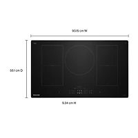 KitchenAid 36" 5-Element Temp Cook Induction Cooktop (KCIT736SSS) - Black Glass/Stainless Steel