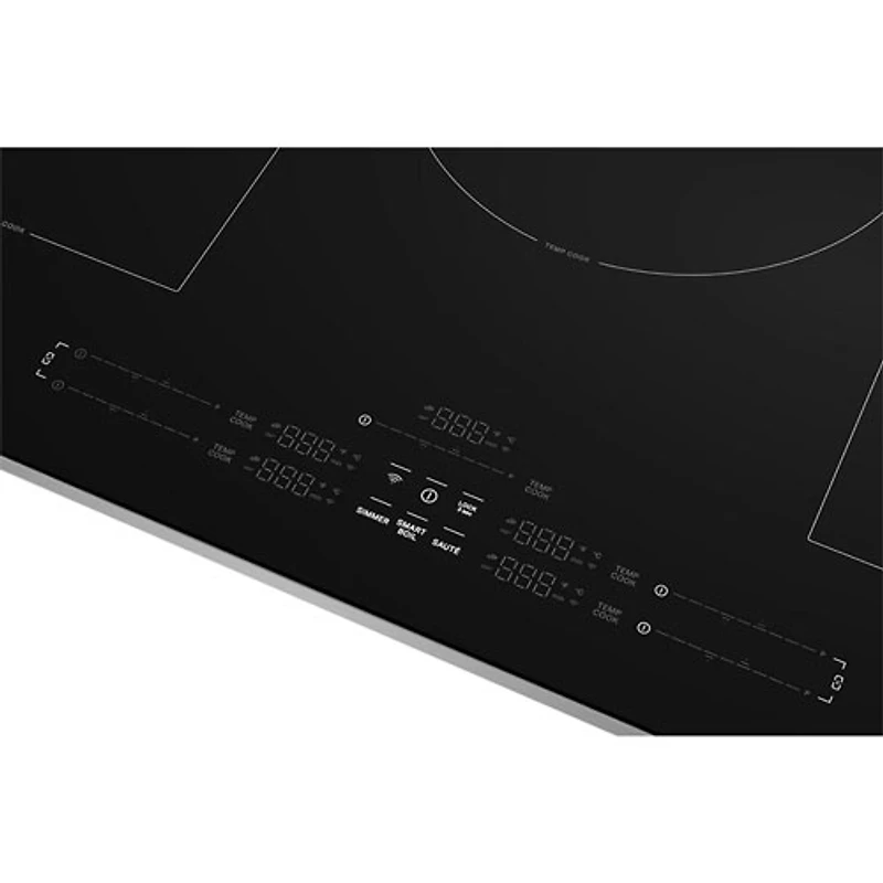 KitchenAid 36" 5-Element Temp Cook Induction Cooktop (KCIT736SSS) - Black Glass/Stainless Steel