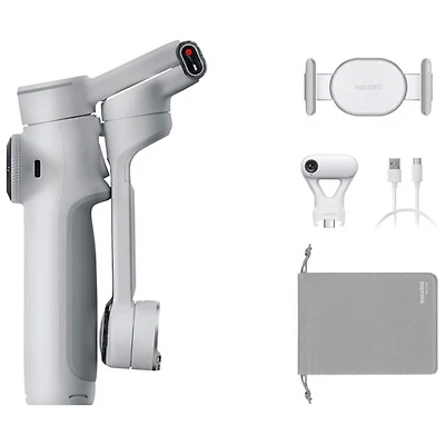 Ensemble avec stabilisateur à cardan Flow 2 Pro d'Insta360 (CINSABQB_FLOW226) - Gris