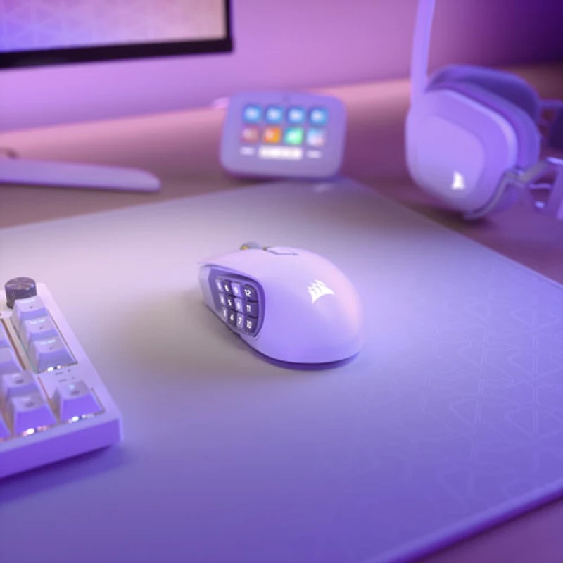 Souris de jeu Bluetooth de 33 000 ppp Scimitar Elite SE MMO de Corsair - Blanc - Exclusivité Best Buy