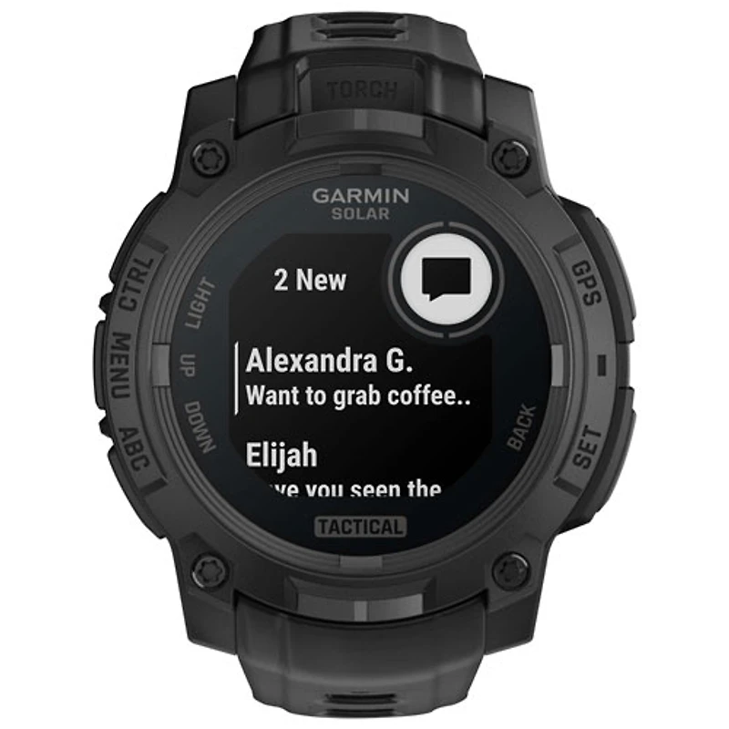 Montre intelligente multisport Bluetooth de mm Instinct 3 édition Solar Tactical de Garmin