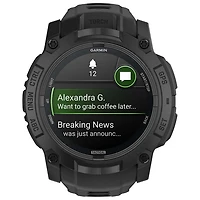 Montre intelligente multisport Bluetooth de 45 mm à écran AMOLED Instinct 3 édition Tactical de Garmin - Noir