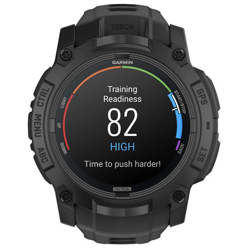 Montre intelligente multisport Bluetooth de 45 mm à écran AMOLED Instinct 3 édition Tactical de Garmin - Noir