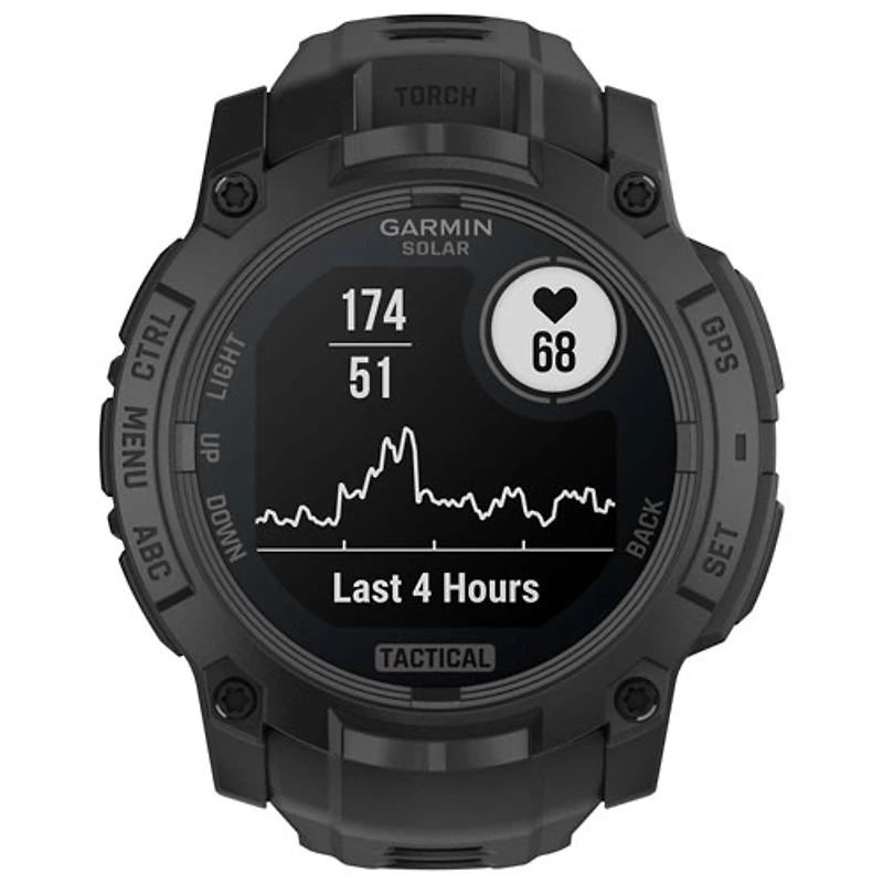 Garmin Instinct 3 Solar Tactical Edition 50mm Bluetooth Multisport Smartwatch - Black