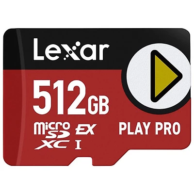 Lexar PLAY PRO 512GB 900MB/s microSDXC Memory Card
