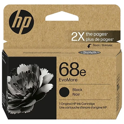 Cartouche d'encre noire d'origine HP 68e EvoMore