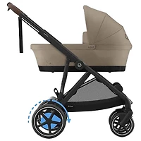 Poussette pleine grandeur convertible e-Gazelle S de Cybex - Beige amande/Noir