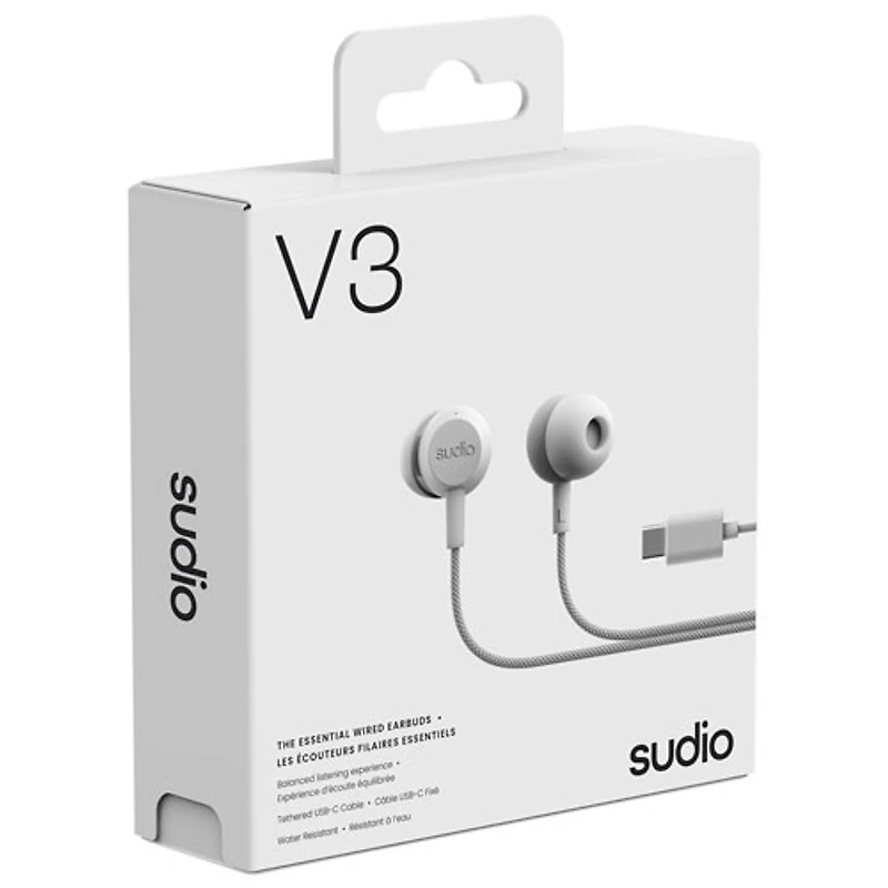 Sudio Audio V3 In-Ear Essential Wired Earbuds - White