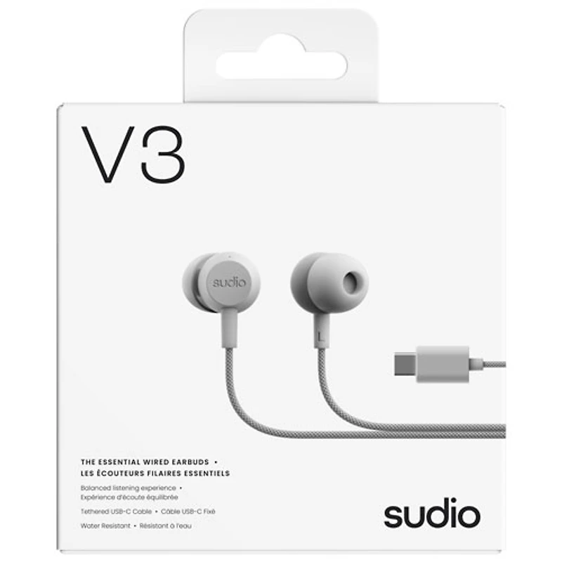 Sudio Audio V3 In-Ear Essential Wired Earbuds - White