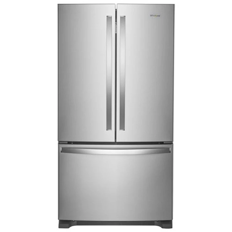 Boîte ouverte - Réfrigérateur à deux portes 25,2 pi³ 36 po de Whirlpool (WRFF3036RZ) - Inox