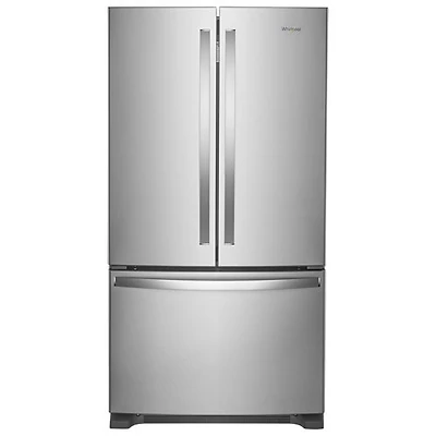 Boîte ouverte - Réfrigérateur à deux portes 25,2 pi³ 36 po de Whirlpool (WRFF3036RZ) - Inox
