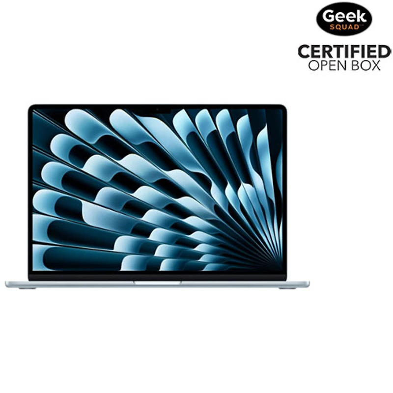 Boîte ouverte - MacBook Air de 15,3 po avec Touch ID d'Apple (2025) - Bleu ciel (M4 d'Apple/RAM 16 Go/SSD 256 Go) - Anglais