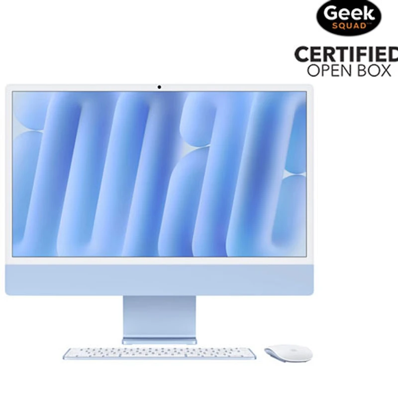 Open Box - Apple iMac 24" (Fall 2024) - Blue (Apple M4 Chip / 10-Core GPU / 16GB RAM / 512GB SSD) - English
